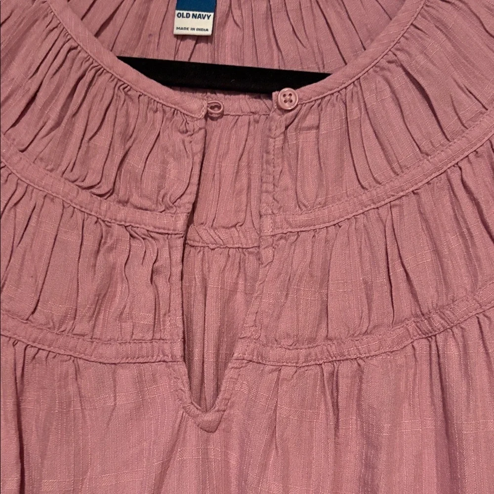 Old Navy - NWT! Women's Flutter Sleeve Dobby Top - Blouse. Size XL. Pink/Maeve - Picture 5 of 14